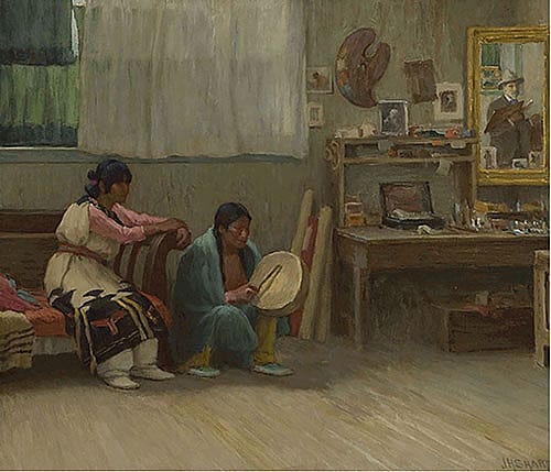 Studio Interior; Frank & Cruce; [Indians in Taos Studio]